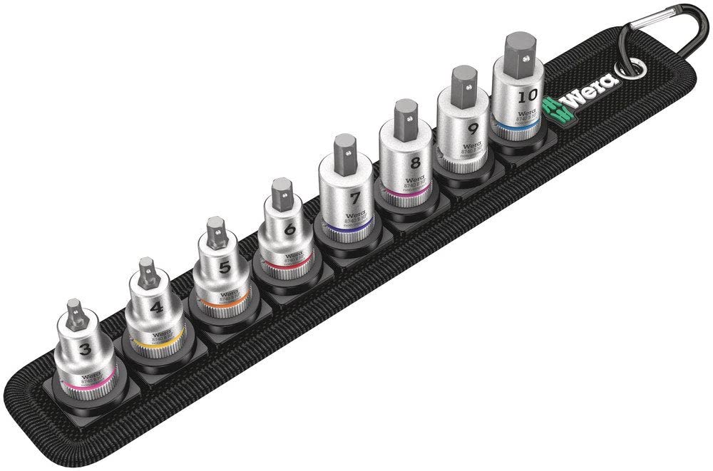 Wera Belt B 2 05003971001 Innen-Sechskant Steckschlüssel-Bit-Einsatz-Set 9teilig 3/8 (10 mm