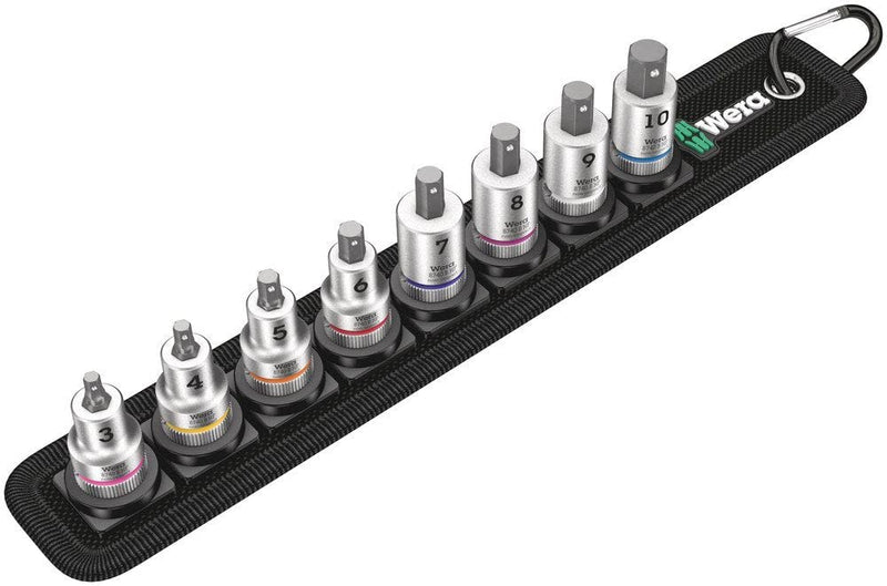 Wera Belt B 2 05003971001 Innen-Sechskant Steckschlüssel-Bit-Einsatz-Set 9teilig 3/8 (10 mm