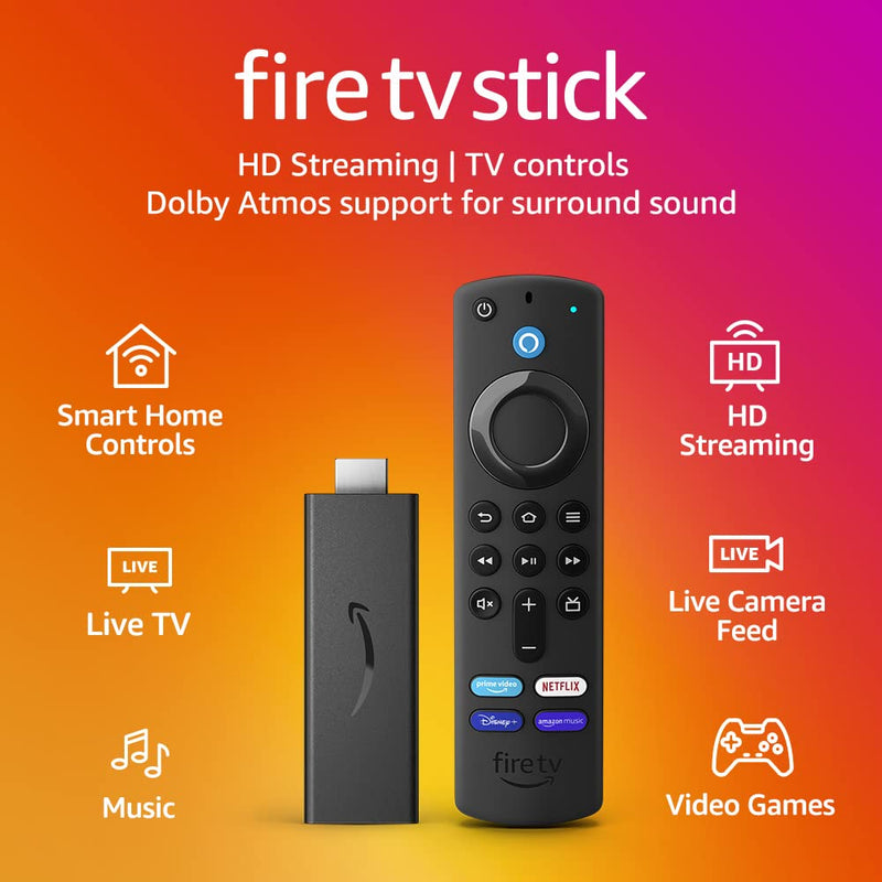 Amazon Fire Tv Stick (3Rd Gen) - Av Player - 8 Gb - 1080P - 60 Fps - Hdr - Black