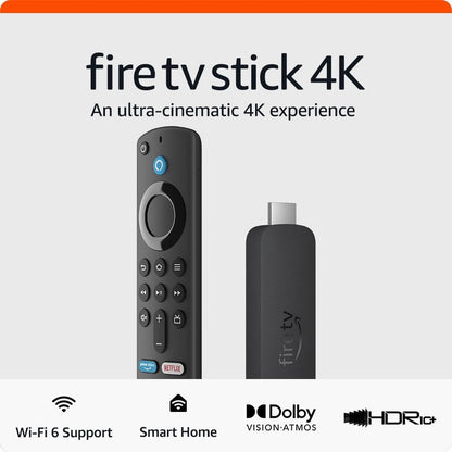 Amazon Fire Tv Stick 4K - Av Player - 8 Gb - 60 Fps - Hdr - Black