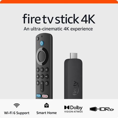 Amazon Fire Tv Stick 4K - Av Player - 8 Gb - 60 Fps - Hdr - Black