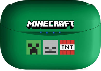 OTL Technologies MC1227 Minecraft Icons TWS Wireless Earphones with Charging Case - Green