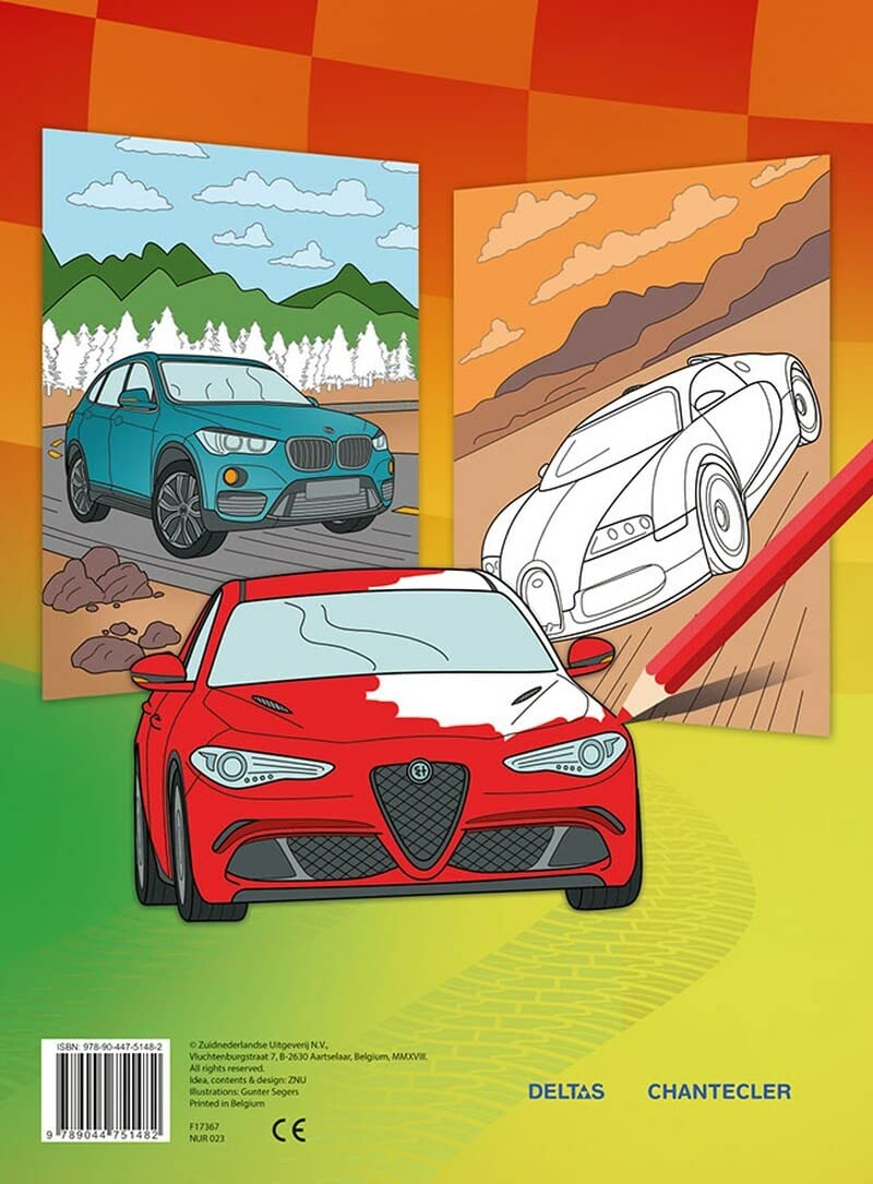 Super auto color kleurblok / Super auto color bloc de coloriage: Dessins à détacher