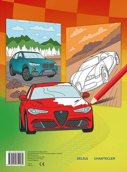 Super auto color kleurblok / Super auto color bloc de coloriage: Dessins à détacher