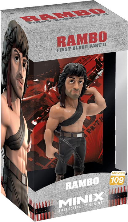 MINIX Rambo with Bow Model | Collectable Rambo: First Blood Part II Figure | Bandai Action Figure Range | Collectible Movie Icons Figures Make Great Gifts For Fans
