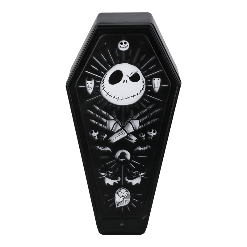 Paladone Nightmare Before Christmas Coffin Light Officially Licensed Disney Night Light Spooky Halloween Decor, Moody Accent with Two Light Colors, Idea Gift for Movie Fans