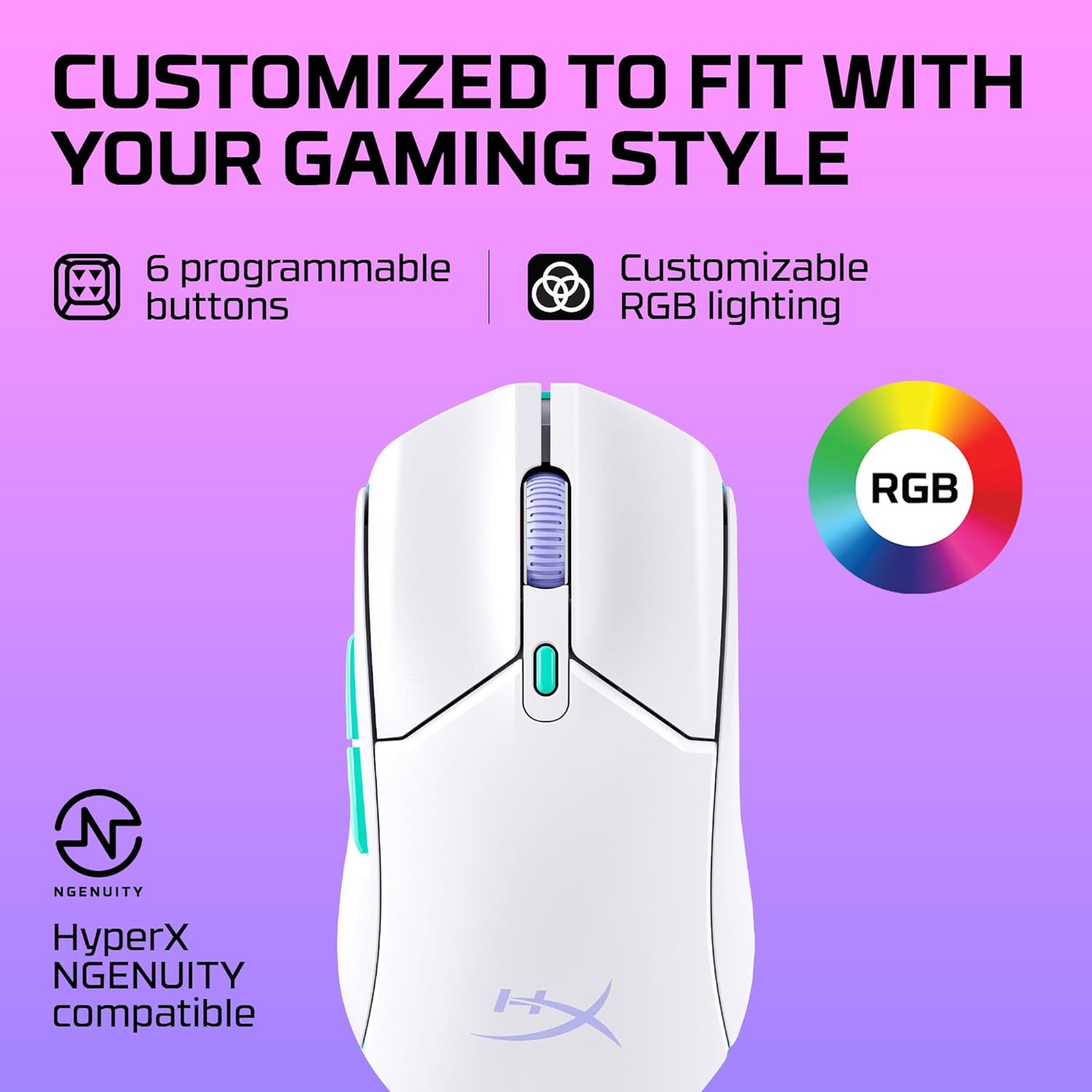 HyperX The Pulsefire Haste 2 Core Wireless is a wireless, lightweight gaming mouse with long battery life and featuring the Core Sensor.