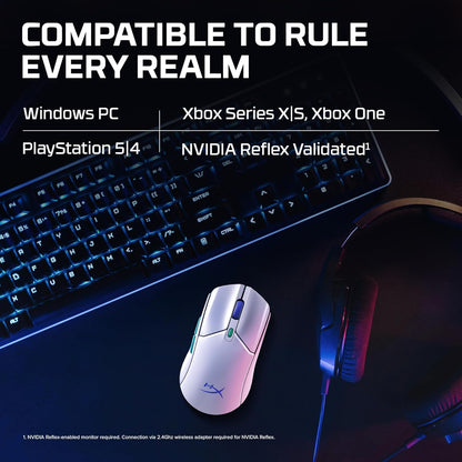 HyperX The Pulsefire Haste 2 Core Wireless is a wireless, lightweight gaming mouse with long battery life and featuring the Core Sensor.