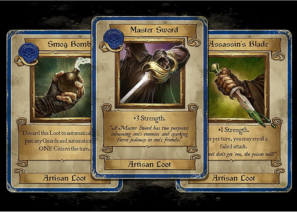 Modiphius Entertainment: Dark Deeds - Strategy Board Game, Darkly Humorous Card Game, Ages 14+, 2-5 Players, 60 Min