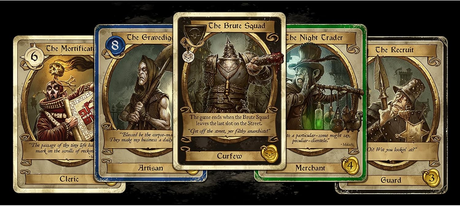 Modiphius Entertainment: Dark Deeds - Strategy Board Game, Darkly Humorous Card Game, Ages 14+, 2-5 Players, 60 Min