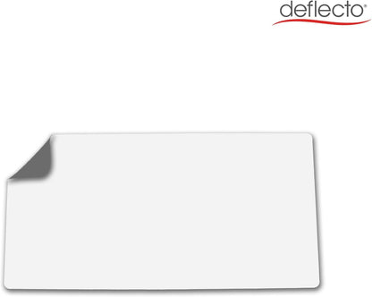 Deflecto Reversible Double sided Faux Leather Desk Pad Protector,Mouse Pad,Office Desk Mat,Non-Slip,Waterproof Writing Pad (80cm x 40cm, Grey/White)