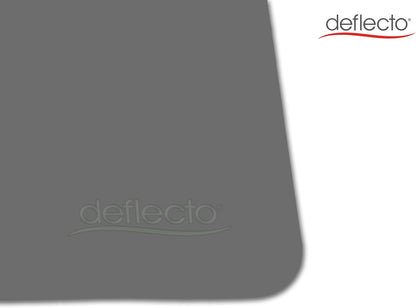 Deflecto Reversible Double sided Faux Leather Desk Pad Protector,Mouse Pad,Office Desk Mat,Non-Slip,Waterproof Writing Pad (80cm x 40cm, Grey/White)