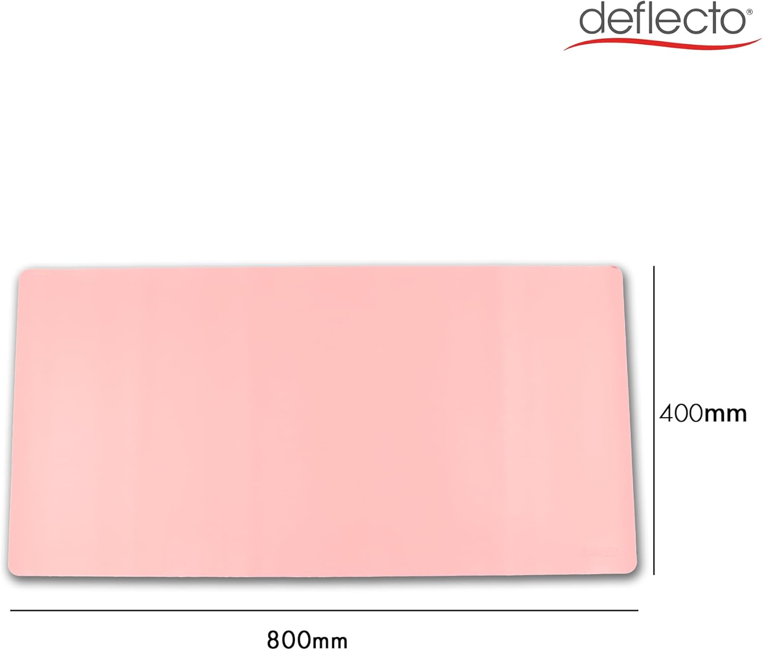 Deflecto Reversible Double sided Faux Leather Desk Pad Protector,Mouse Pad,Office Desk Mat,Non-Slip,Waterproof Writing Pad (80cm x 40cm, Pink/Green)