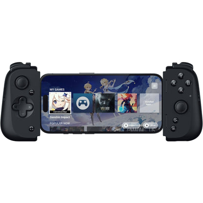 Razer Kishi V2 - USB-C Mobile Gaming Controller for iPhone and Android (Mecha-Tactile Action Buttons, D-Pad, Analog Sticks, 3,5mm Audio Jack, Low-Latency, RGB) Black