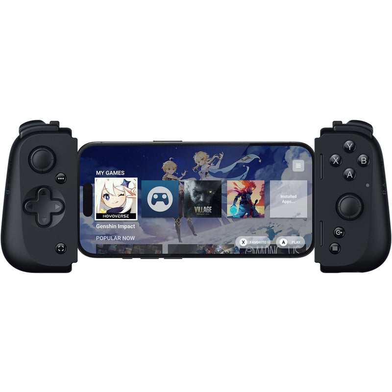 Razer Kishi V2 - USB-C Mobile Gaming Controller for iPhone and Android (Mecha-Tactile Action Buttons, D-Pad, Analog Sticks, 3,5mm Audio Jack, Low-Latency, RGB) Black