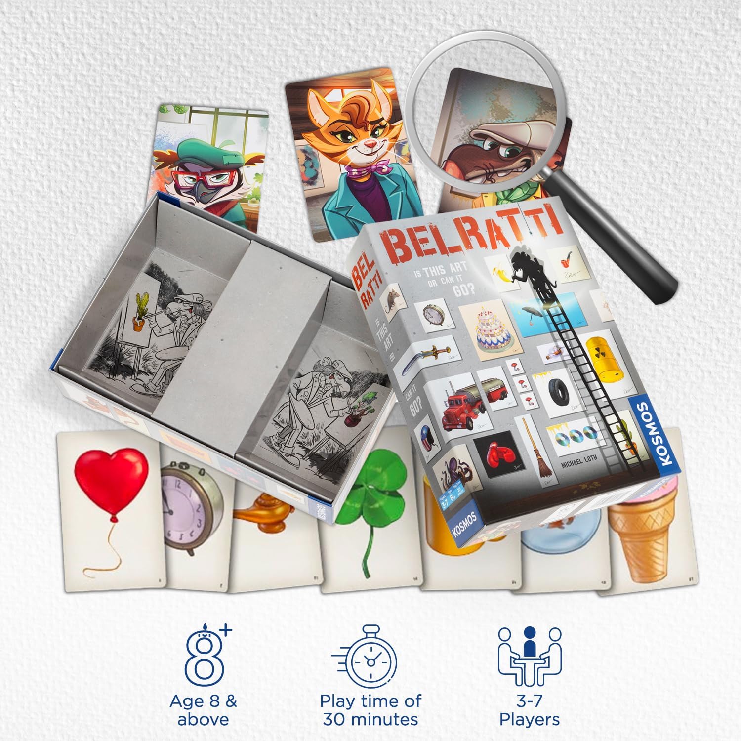 Thames & Kosmos Belratti, Cooperative Card Game, Exciting Card Games for Adults and Kids, Board Games for Game Night, For 3 to 7 Players, Age 8+
