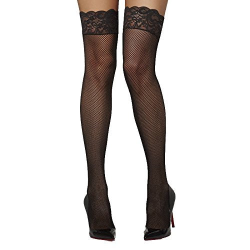 Smiffys Fishnet Hold-Ups, Black