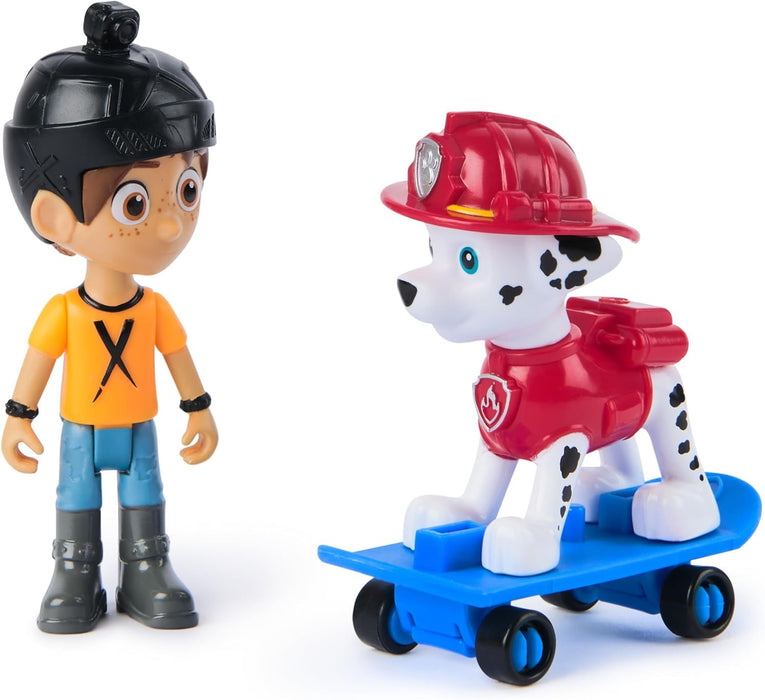 Paw Patrol Marshall and Daring Danny X Figures set with Skateboard, Kids’ Toys for Boys and Girls Aged 3 and Up