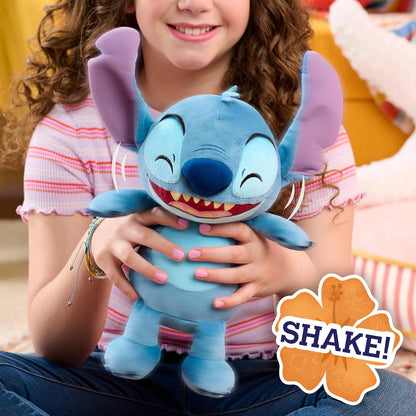 Just Play Disney Stitch Crack Me Up Stitch Plush Toy, 11 Inch Plush, Stuffed Animal, Alien, Kids Toys for Ages 3 Up