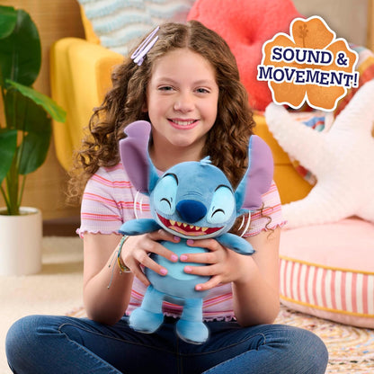 Just Play Disney Stitch Crack Me Up Stitch Plush Toy, 11 Inch Plush, Stuffed Animal, Alien, Kids Toys for Ages 3 Up