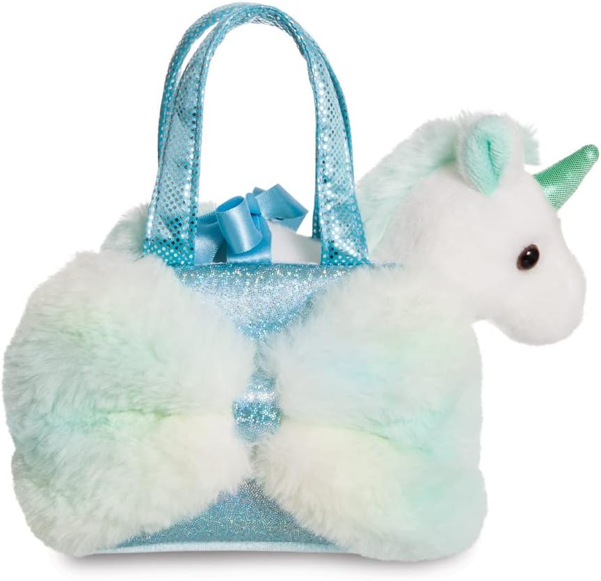 AURORA, 61436, Fancy Pal Unicorn Aqua Big Bow, Soft Toy, Multi-Coloured