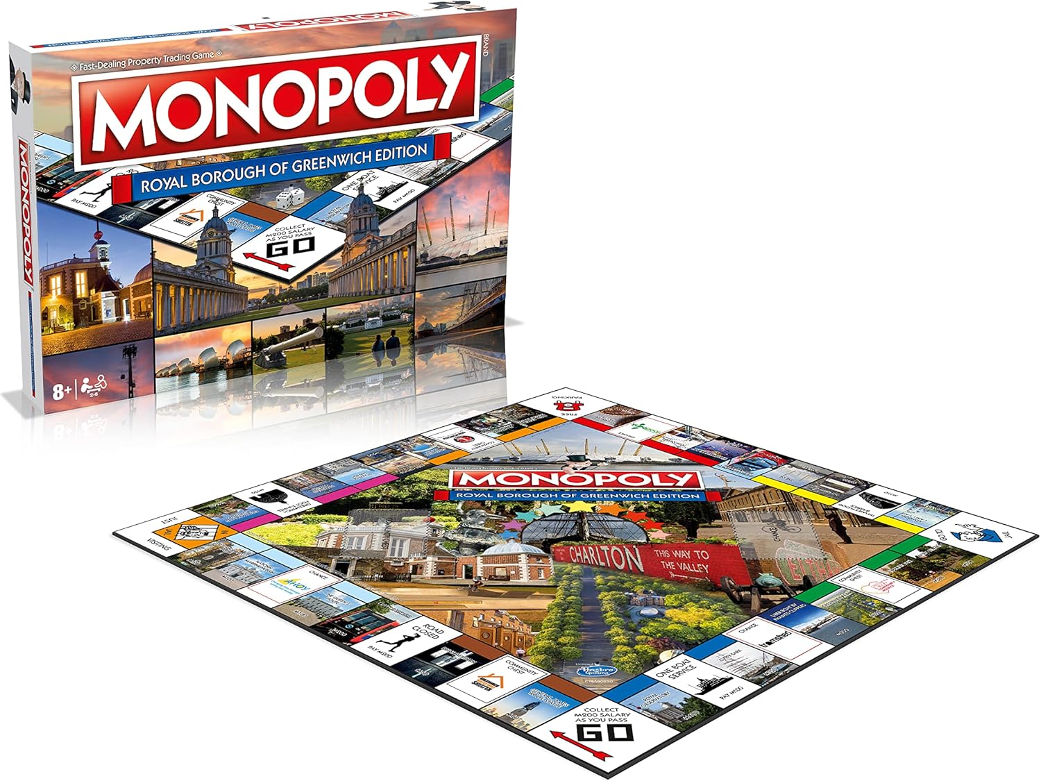 Winning Moves Royal Borough of Greenwich Monopoly Board Game, Tour National Maritime Museum and Cutty Sark, 2–6 players makes a great gift for players aged 8 plus
