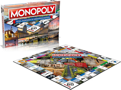Winning Moves Royal Borough of Greenwich Monopoly Board Game, Tour National Maritime Museum and Cutty Sark, 2–6 players makes a great gift for players aged 8 plus