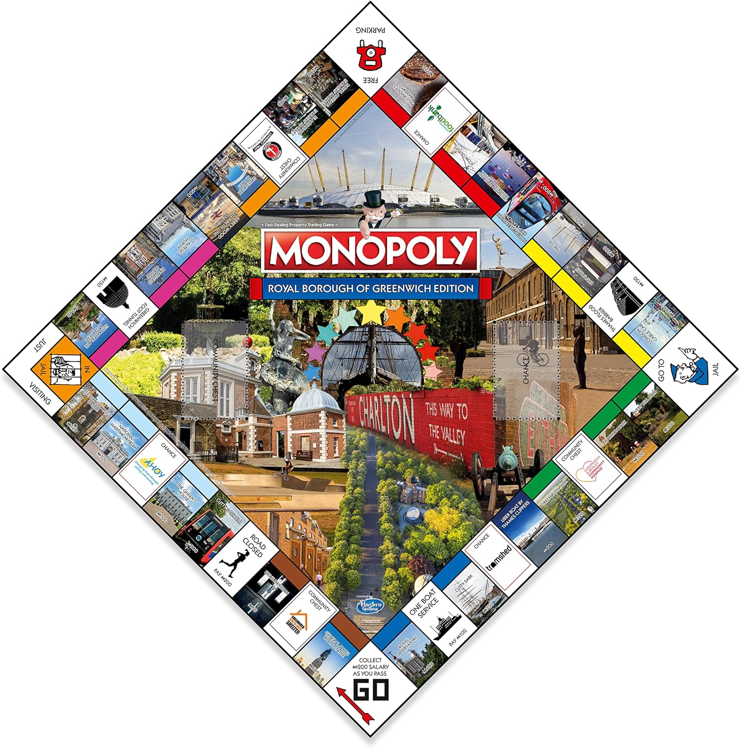 Winning Moves Royal Borough of Greenwich Monopoly Board Game, Tour National Maritime Museum and Cutty Sark, 2–6 players makes a great gift for players aged 8 plus