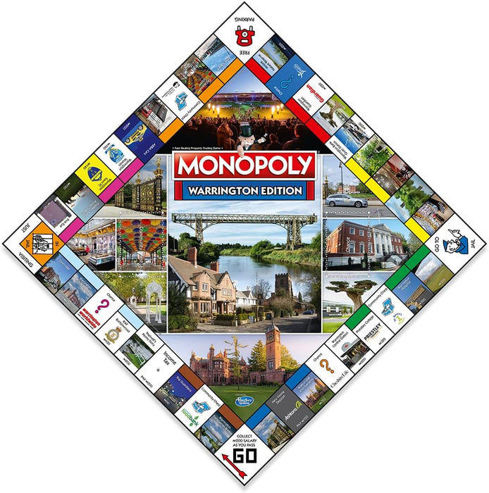 Winning Moves Warrington Monopoly Board Game, Advance to Warrington Central Station, Golden Gates and Warrington Transporter Bridge, 2–6 players makes a great gift for ages 8 plus