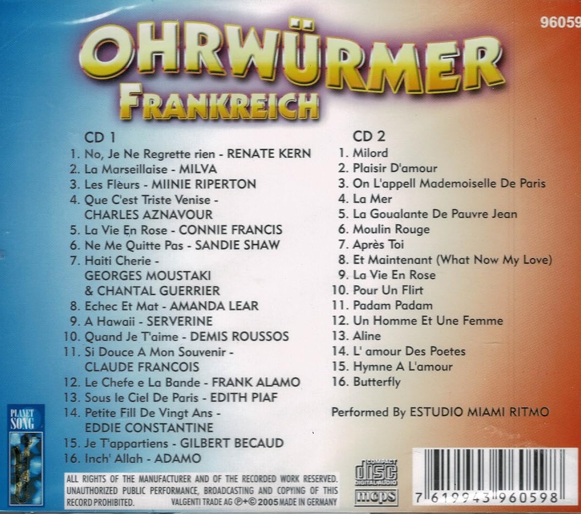Ohrwuermer Frankreich