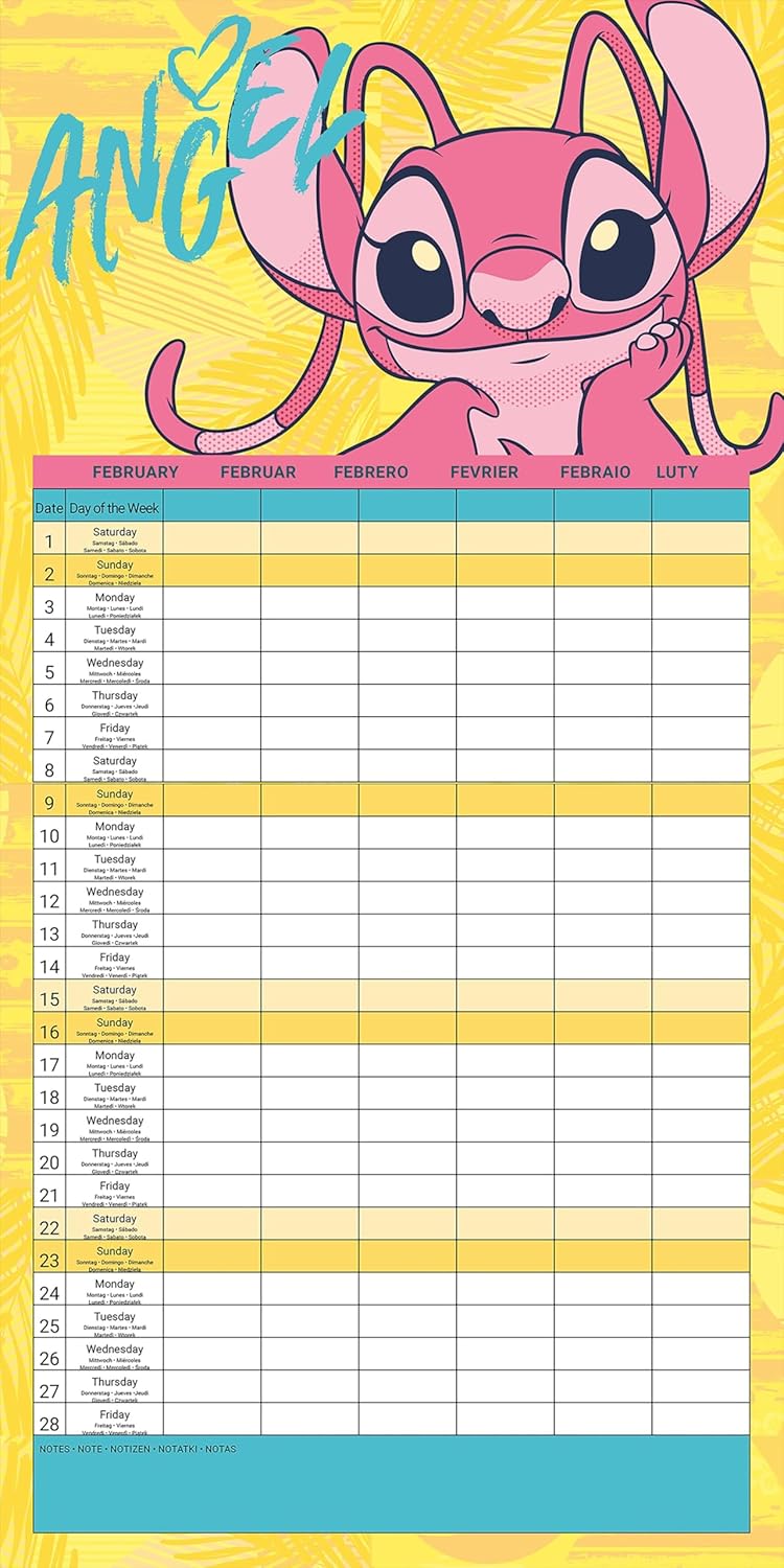 Lilo & Stitch 2025 Family Planner Calendar