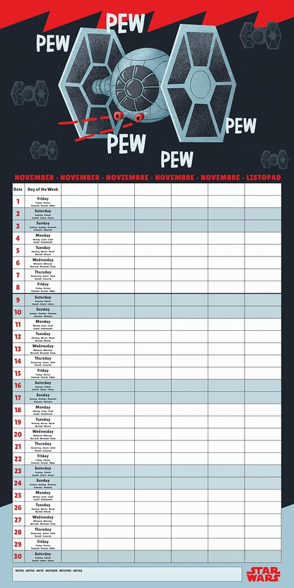 Star Wars (Force) 2025 Family Planner Calendar
