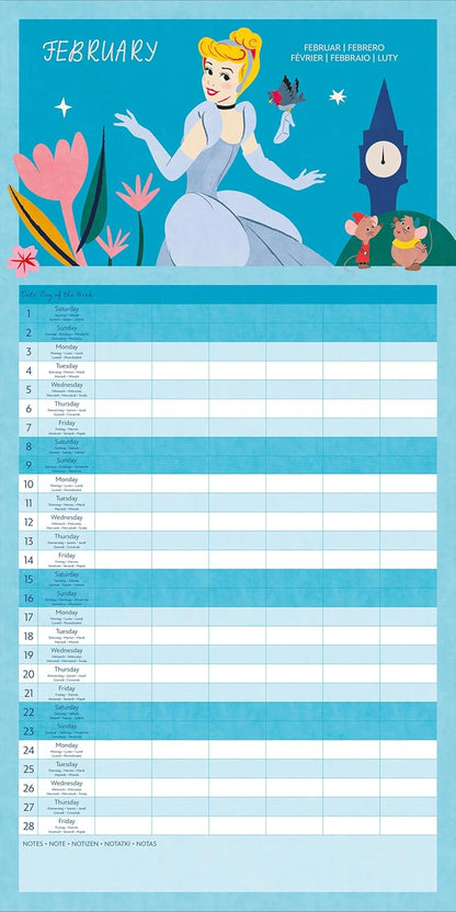 Disney Princess (Princess Stories) 2025 Family Planner Calendar