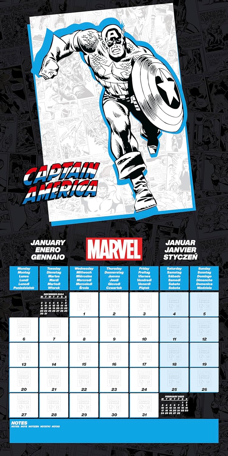 Marvel 2025  Square Calendar