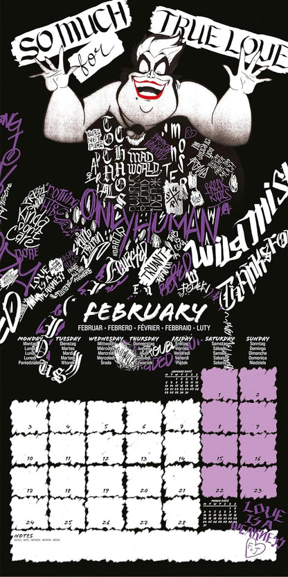 Disney Villains (Deviant Distortion) 2025 Square Calendar