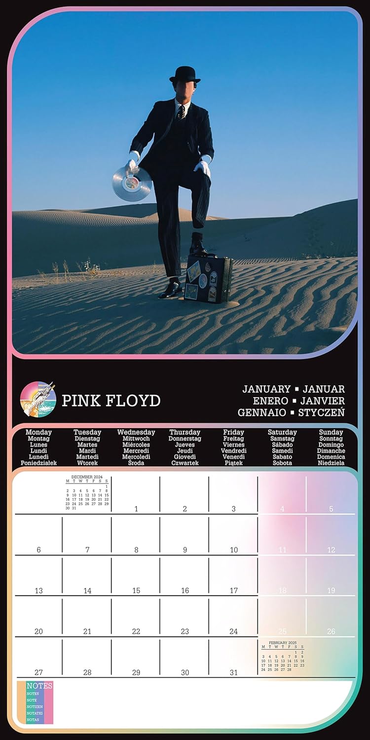 Pink Floyd 2025 Square Calendar