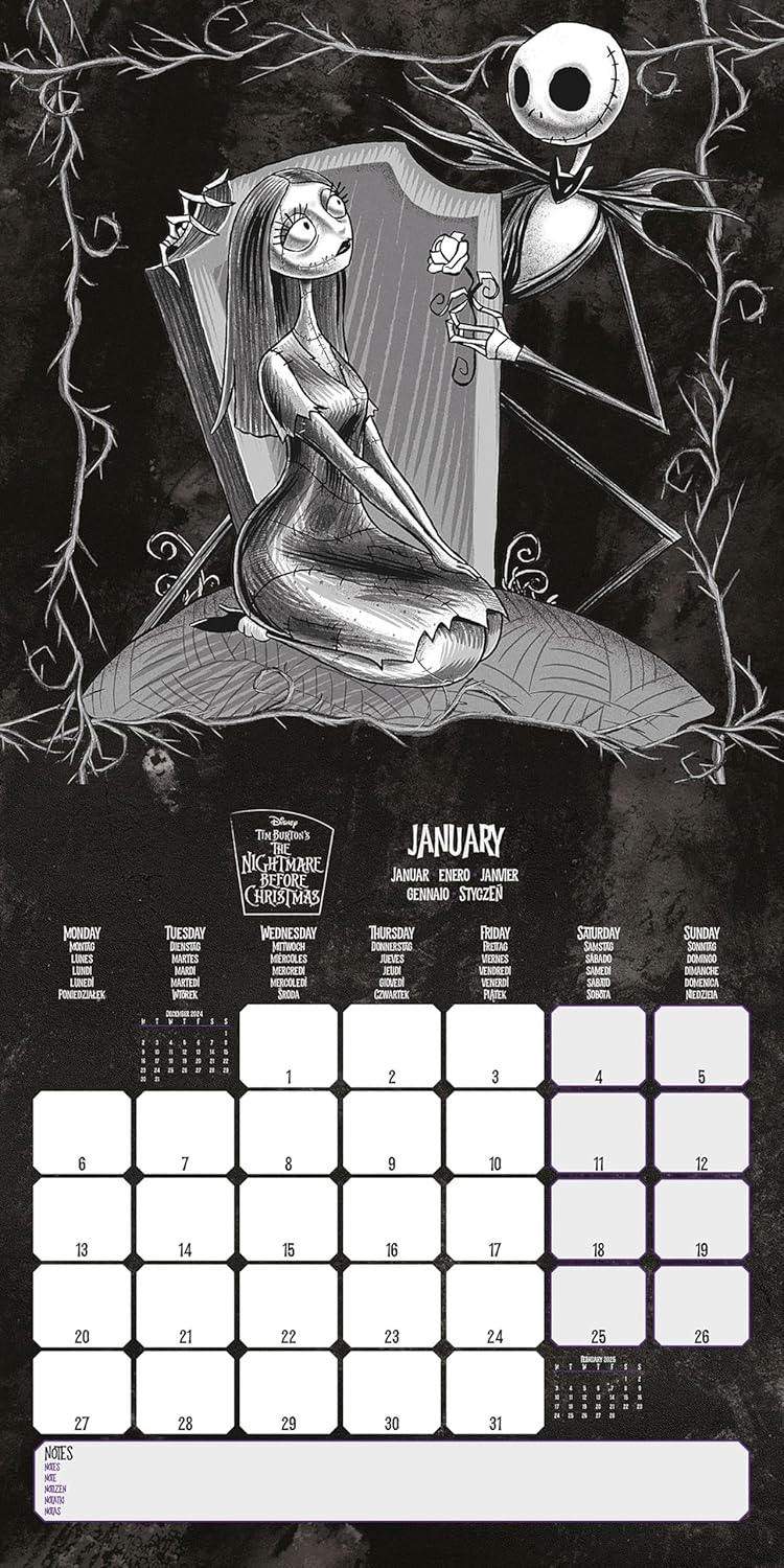 The Nightmare Before Christmas 2025 Square Calendar
