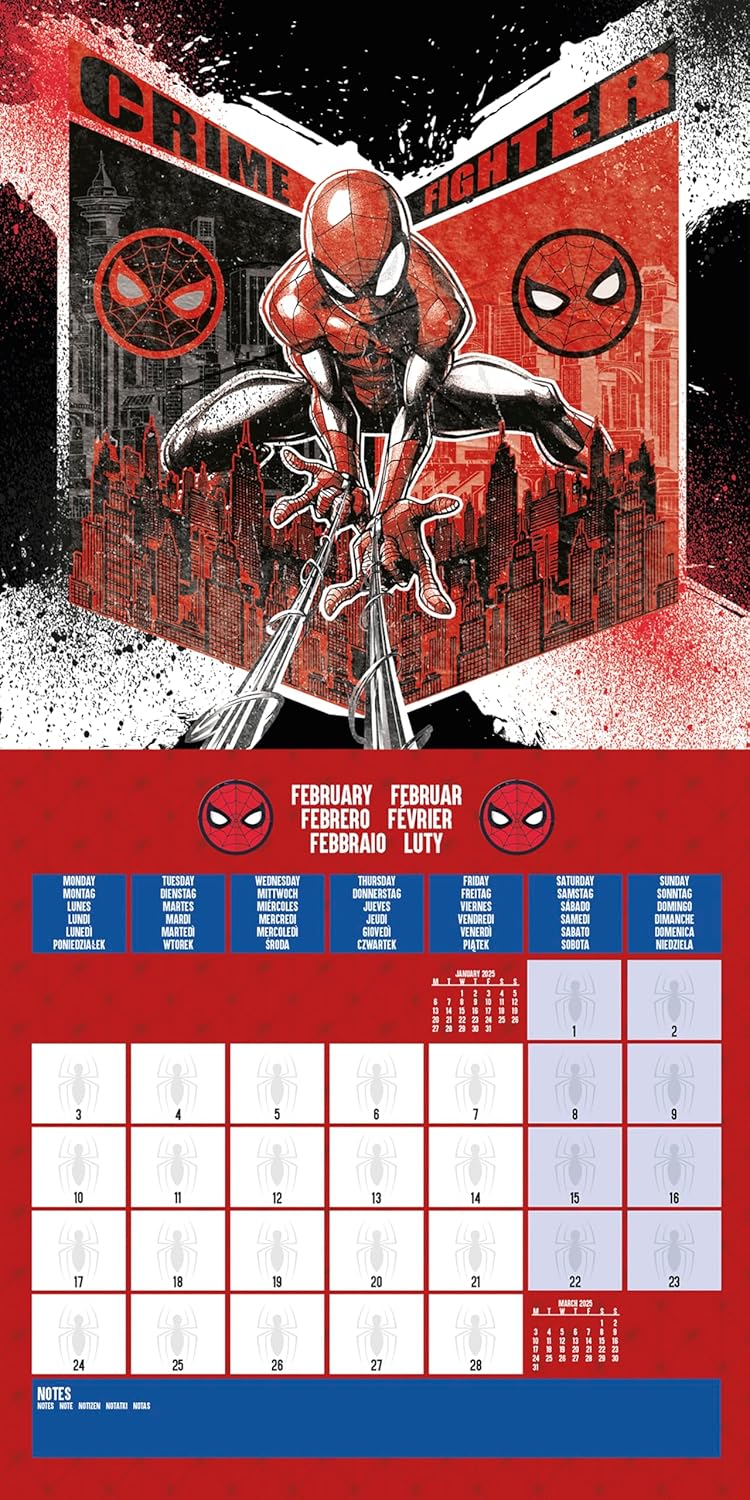Spider-Man 2025 Square Calendar