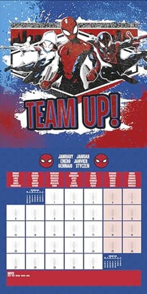 Spider-Man 2025 Square Calendar