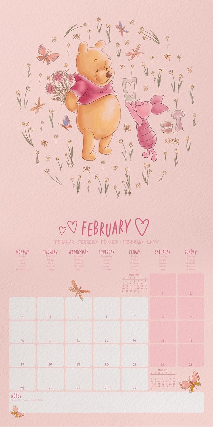 Winnie the Pooh (Crafting New Beginnings) 2025 Square Calendar