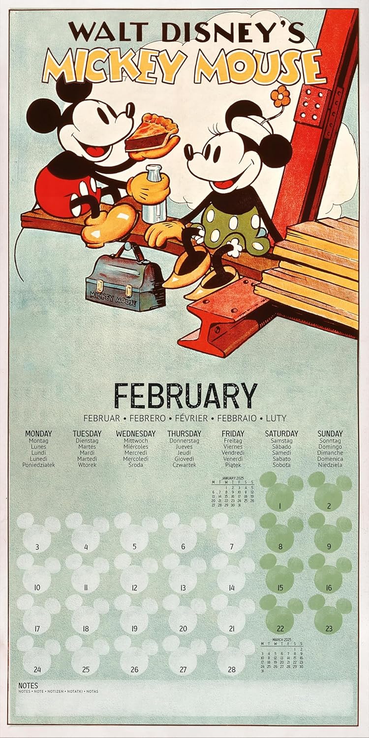 Mickey & Minnie Mouse (Memories) 2025 Square Calendar
