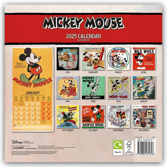 Mickey & Minnie Mouse (Memories) 2025 Square Calendar