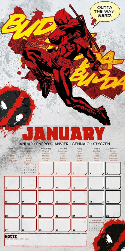 Deadpool 2025 Square Calendar