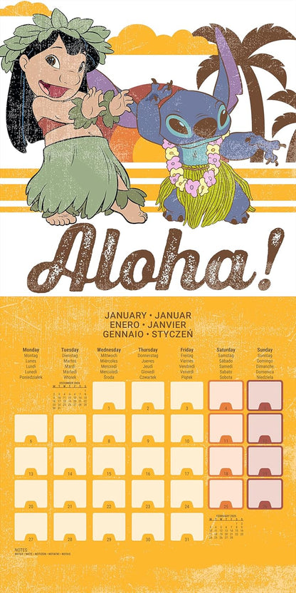 Lilo & Stitch 2025 Square Calendar