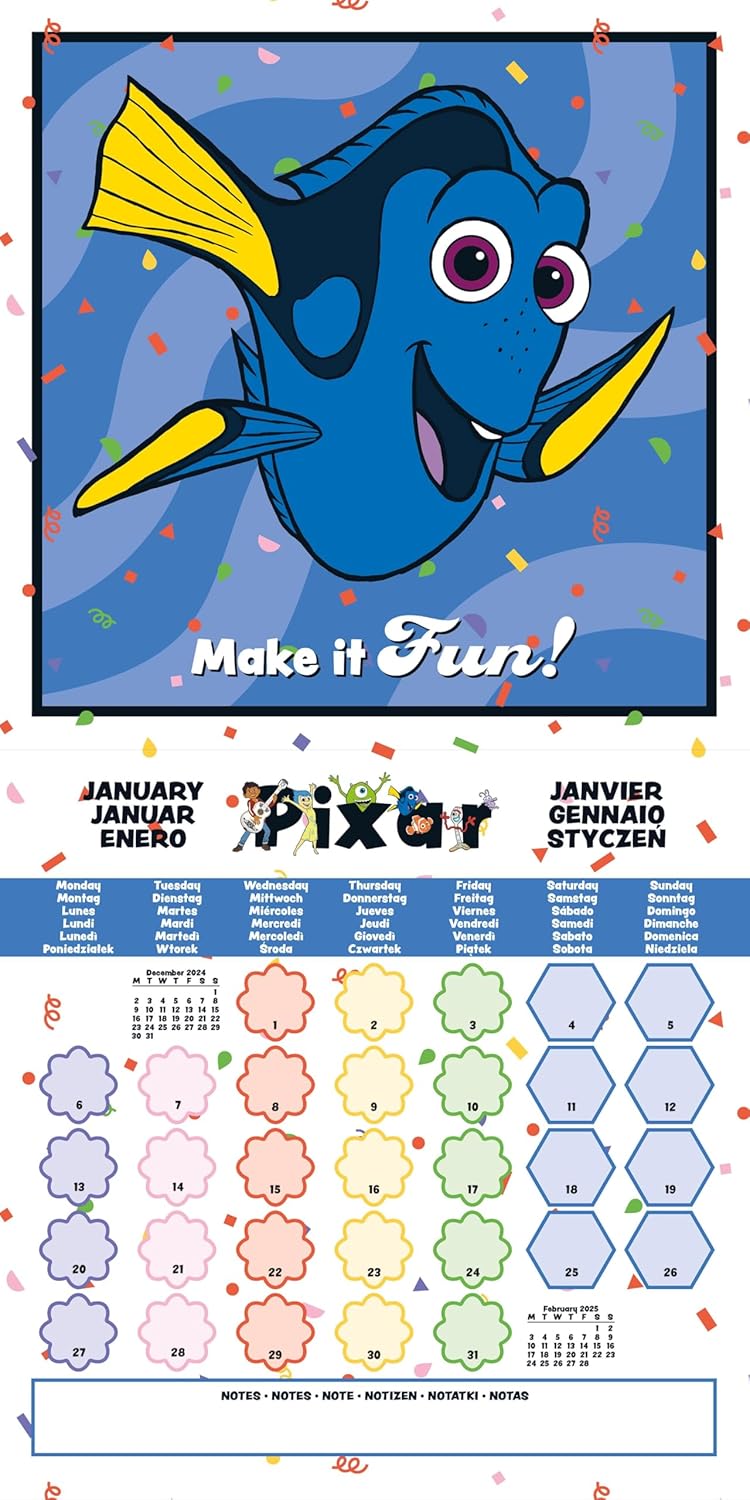 Disney Pixar (Collection) 2025 Square Calendar
