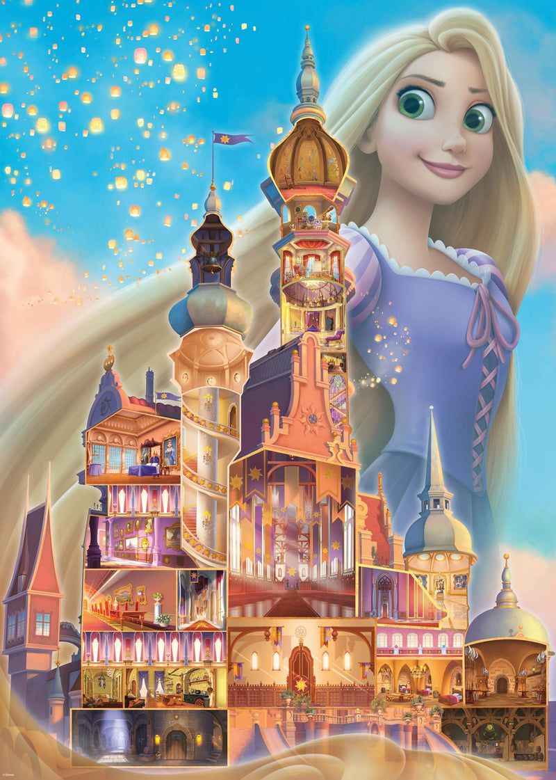 Ravensburger 12000264 - Disney Castles: Rapunzel - Puzzle 1000 Piezas – Puzzle Adultos y niños a patir de 14 años, Puzzle Disney, Regalo Disney