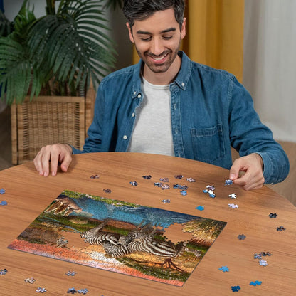 Ravensburger Puzzle 12000365 - Zebras am Wasserloch - 500 Teile Puzzle für Erwachsene und Kinder ab 12 Jahren, Tier-Puzzle
