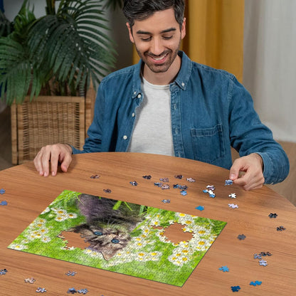 Ravensburger Puzzle 12000367 - Kätzchen in der Wiese - 500 Teile Puzzle für Erwachsene und Kinder ab 12 Jahren, Tier-Puzzle