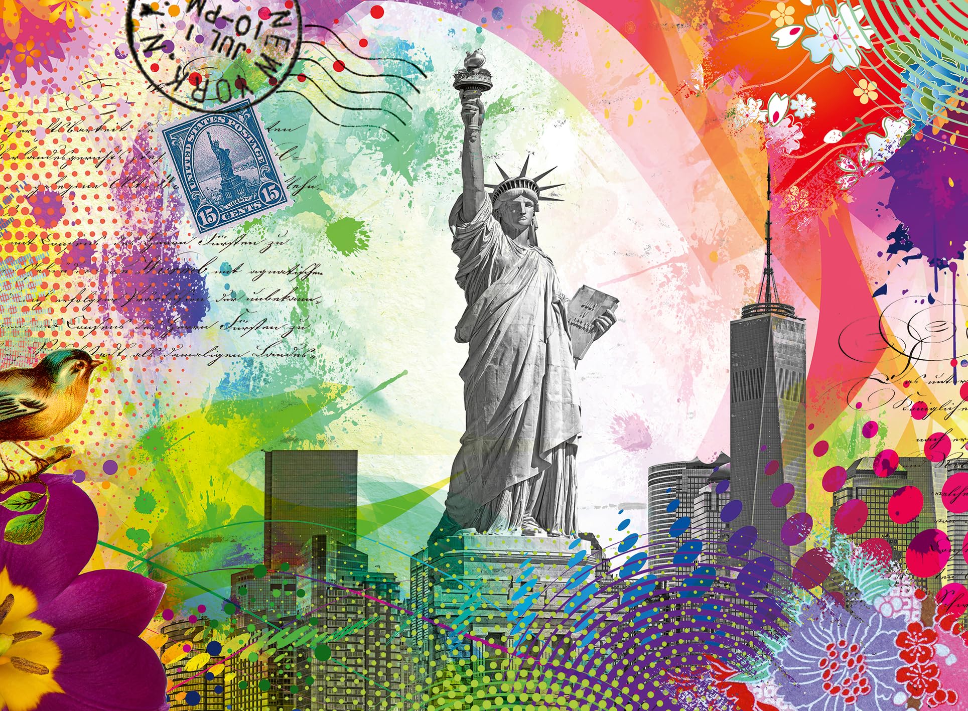 Ravensburger Puzzle 12000368 - Postkarte aus New York - 500 Teile Puzzle für Erwachsene und Kinder ab 12 Jahren, Stadt-Puzzle New York