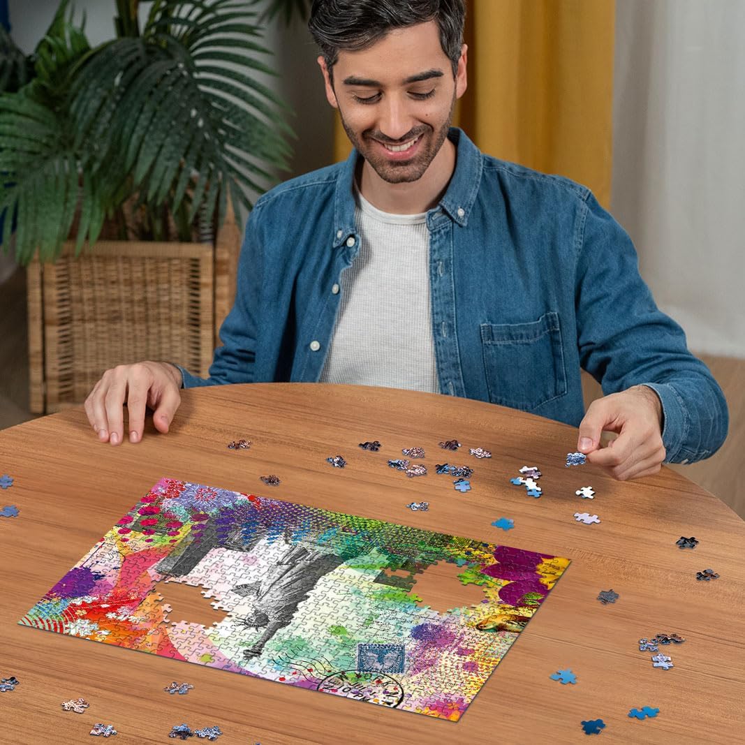Ravensburger Puzzle 12000368 - Postkarte aus New York - 500 Teile Puzzle für Erwachsene und Kinder ab 12 Jahren, Stadt-Puzzle New York
